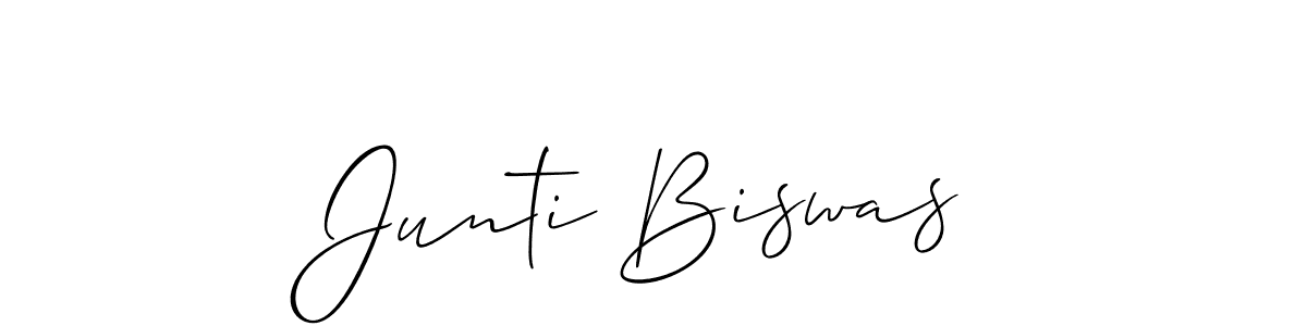 Junti Biswas stylish signature style. Best Handwritten Sign (Allison_Script) for my name. Handwritten Signature Collection Ideas for my name Junti Biswas. Junti Biswas signature style 2 images and pictures png