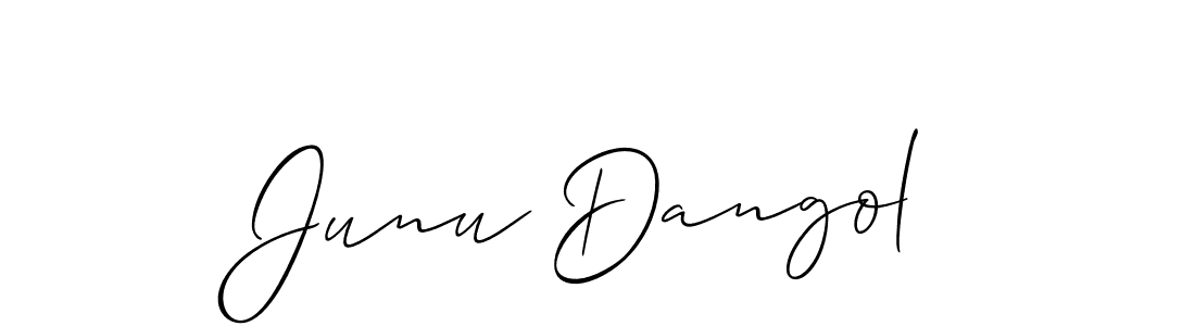 Similarly Allison_Script is the best handwritten signature design. Signature creator online .You can use it as an online autograph creator for name Junu Dangol. Junu Dangol signature style 2 images and pictures png