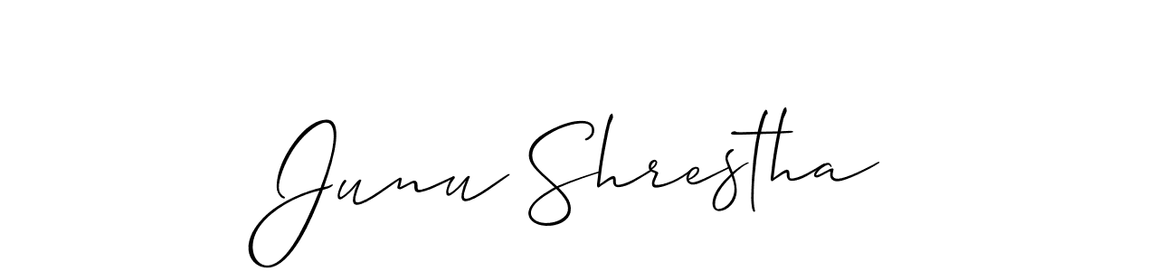 This is the best signature style for the Junu Shrestha name. Also you like these signature font (Allison_Script). Mix name signature. Junu Shrestha signature style 2 images and pictures png