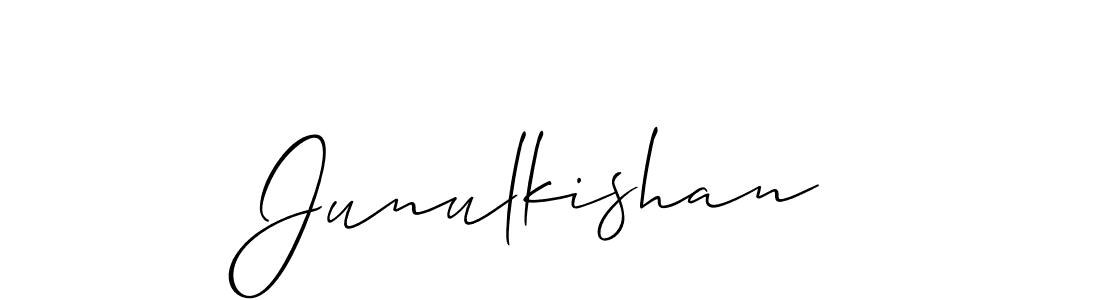 Create a beautiful signature design for name Junulkishan. With this signature (Allison_Script) fonts, you can make a handwritten signature for free. Junulkishan signature style 2 images and pictures png