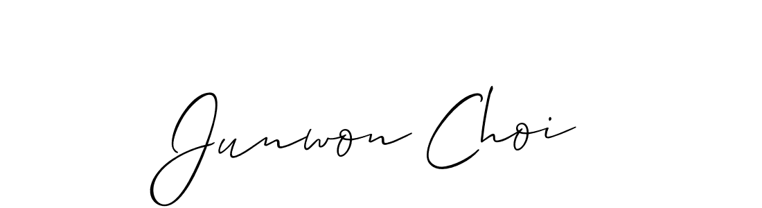 Allison_Script is a professional signature style that is perfect for those who want to add a touch of class to their signature. It is also a great choice for those who want to make their signature more unique. Get Junwon Choi name to fancy signature for free. Junwon Choi signature style 2 images and pictures png