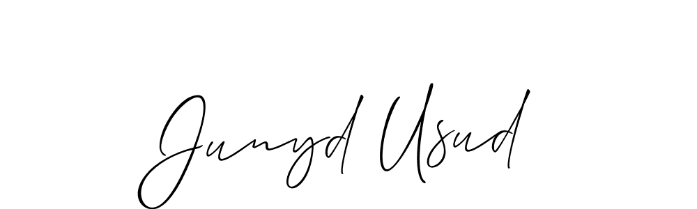 Create a beautiful signature design for name Junyd Usud. With this signature (Allison_Script) fonts, you can make a handwritten signature for free. Junyd Usud signature style 2 images and pictures png