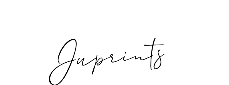 Make a beautiful signature design for name Juprints. With this signature (Allison_Script) style, you can create a handwritten signature for free. Juprints signature style 2 images and pictures png