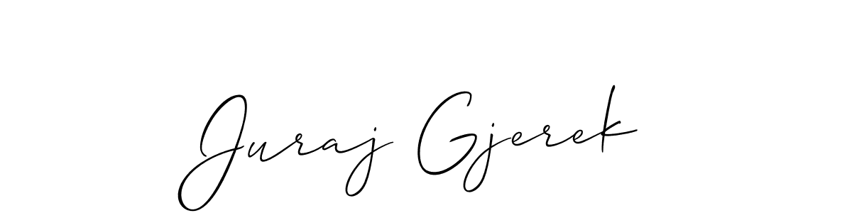 How to make Juraj Gjerek signature? Allison_Script is a professional autograph style. Create handwritten signature for Juraj Gjerek name. Juraj Gjerek signature style 2 images and pictures png