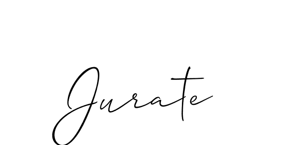 How to make Jurate signature? Allison_Script is a professional autograph style. Create handwritten signature for Jurate name. Jurate signature style 2 images and pictures png