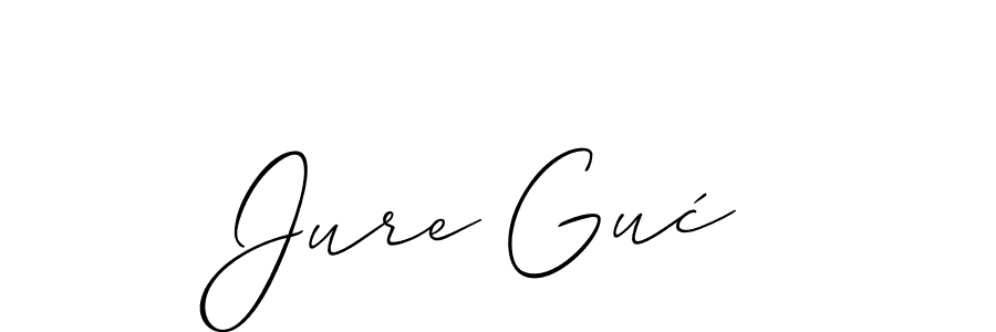 Design your own signature with our free online signature maker. With this signature software, you can create a handwritten (Allison_Script) signature for name Jure Guć. Jure Guć signature style 2 images and pictures png