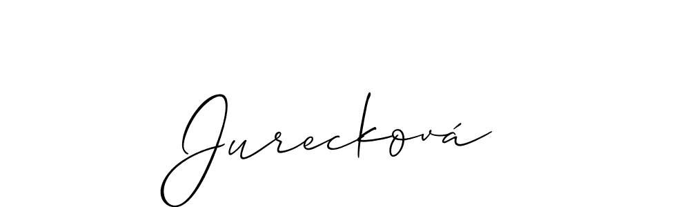 Also we have Jurecková name is the best signature style. Create professional handwritten signature collection using Allison_Script autograph style. Jurecková signature style 2 images and pictures png