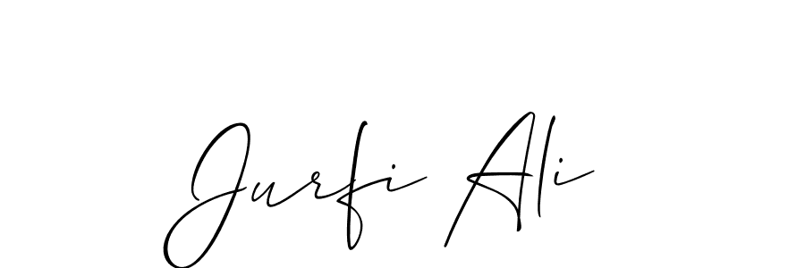 Design your own signature with our free online signature maker. With this signature software, you can create a handwritten (Allison_Script) signature for name Jurfi Ali. Jurfi Ali signature style 2 images and pictures png