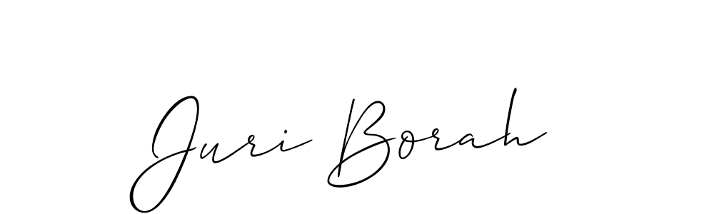 Also You can easily find your signature by using the search form. We will create Juri Borah name handwritten signature images for you free of cost using Allison_Script sign style. Juri Borah signature style 2 images and pictures png