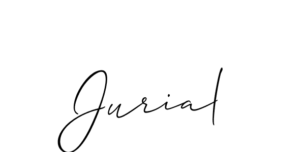 Similarly Allison_Script is the best handwritten signature design. Signature creator online .You can use it as an online autograph creator for name Jurial. Jurial signature style 2 images and pictures png