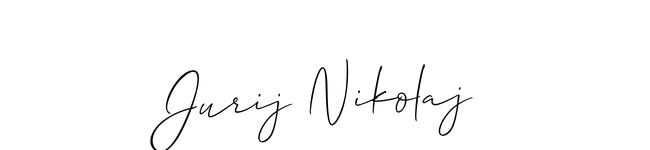 Design your own signature with our free online signature maker. With this signature software, you can create a handwritten (Allison_Script) signature for name Jurij Nikolaj. Jurij Nikolaj signature style 2 images and pictures png