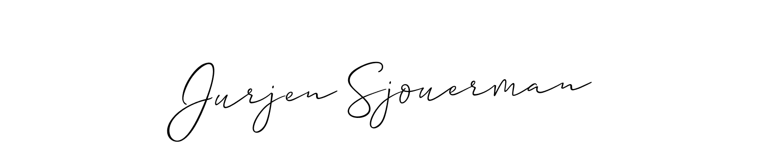 Similarly Allison_Script is the best handwritten signature design. Signature creator online .You can use it as an online autograph creator for name Jurjen Sjouerman. Jurjen Sjouerman signature style 2 images and pictures png