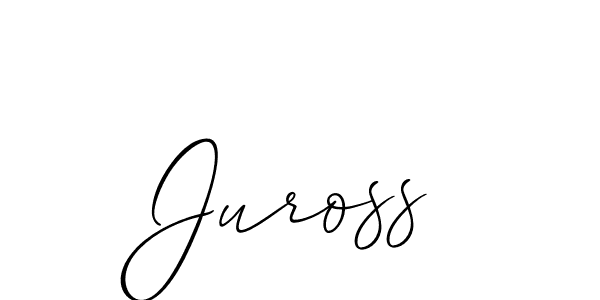 How to make Juross name signature. Use Allison_Script style for creating short signs online. This is the latest handwritten sign. Juross signature style 2 images and pictures png