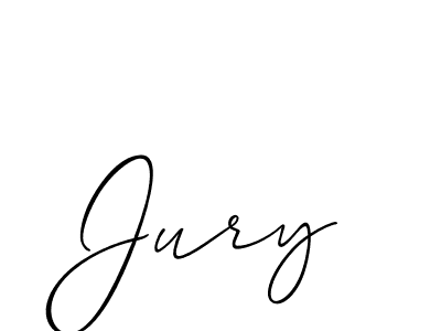 Use a signature maker to create a handwritten signature online. With this signature software, you can design (Allison_Script) your own signature for name Jury. Jury signature style 2 images and pictures png