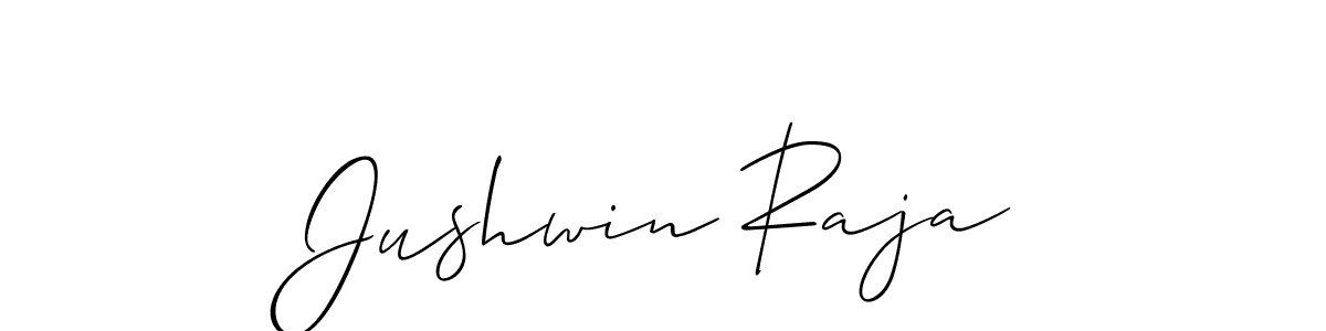 Best and Professional Signature Style for Jushwin Raja. Allison_Script Best Signature Style Collection. Jushwin Raja signature style 2 images and pictures png