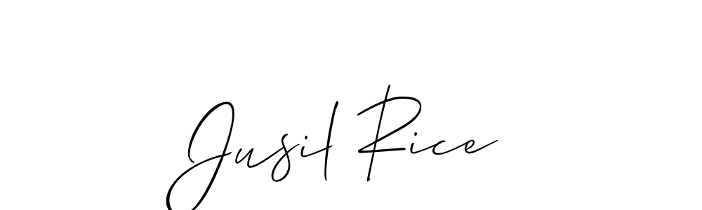 Also You can easily find your signature by using the search form. We will create Jusil Rice name handwritten signature images for you free of cost using Allison_Script sign style. Jusil Rice signature style 2 images and pictures png