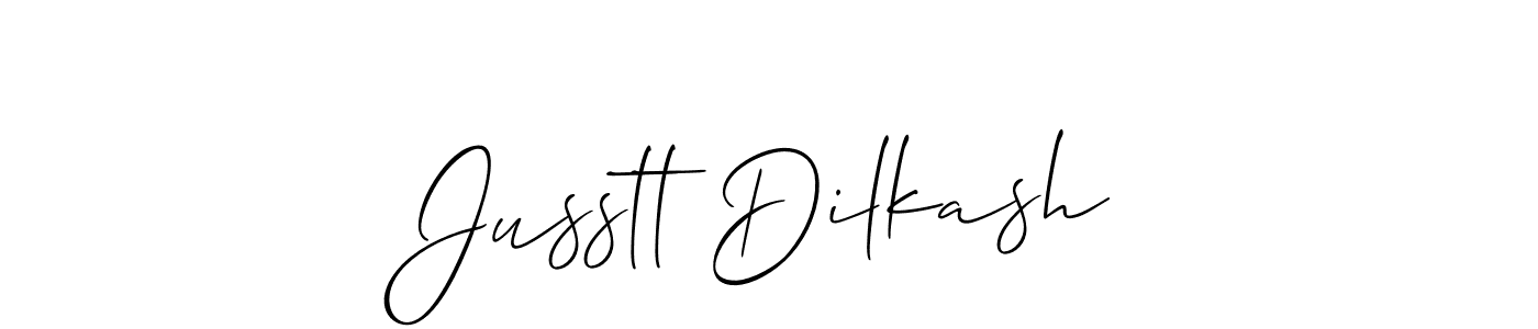 Make a short Jusstt Dilkash signature style. Manage your documents anywhere anytime using Allison_Script. Create and add eSignatures, submit forms, share and send files easily. Jusstt Dilkash signature style 2 images and pictures png
