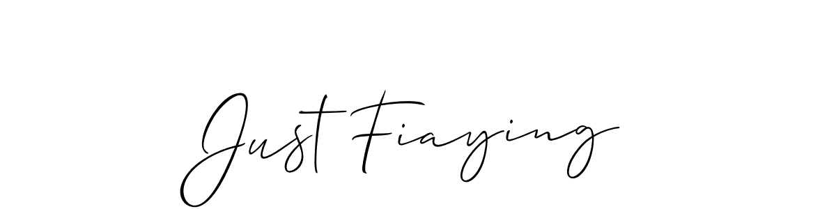 Also You can easily find your signature by using the search form. We will create Just Fiaying name handwritten signature images for you free of cost using Allison_Script sign style. Just Fiaying signature style 2 images and pictures png