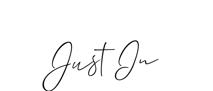 Also You can easily find your signature by using the search form. We will create Just In name handwritten signature images for you free of cost using Allison_Script sign style. Just In signature style 2 images and pictures png