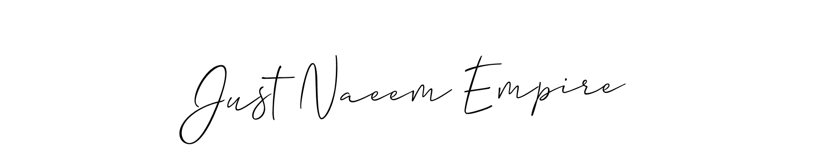 How to make Just Naeem Empire signature? Allison_Script is a professional autograph style. Create handwritten signature for Just Naeem Empire name. Just Naeem Empire signature style 2 images and pictures png