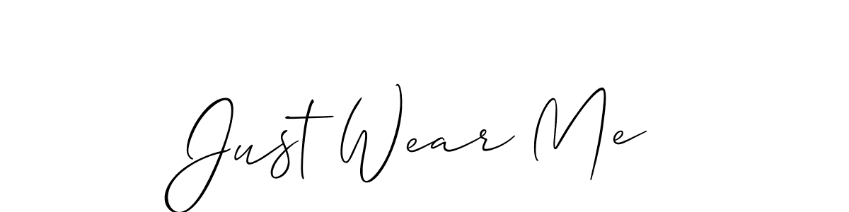 Just Wear Me stylish signature style. Best Handwritten Sign (Allison_Script) for my name. Handwritten Signature Collection Ideas for my name Just Wear Me. Just Wear Me signature style 2 images and pictures png