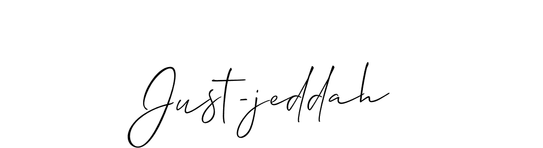 Design your own signature with our free online signature maker. With this signature software, you can create a handwritten (Allison_Script) signature for name Just-jeddah. Just-jeddah signature style 2 images and pictures png