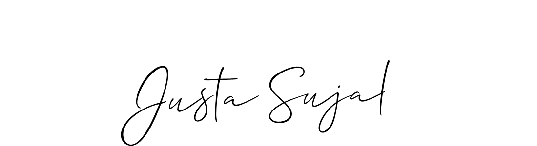 Also You can easily find your signature by using the search form. We will create Justa Sujal name handwritten signature images for you free of cost using Allison_Script sign style. Justa Sujal signature style 2 images and pictures png