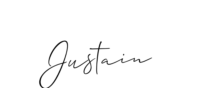 It looks lik you need a new signature style for name Justain. Design unique handwritten (Allison_Script) signature with our free signature maker in just a few clicks. Justain signature style 2 images and pictures png