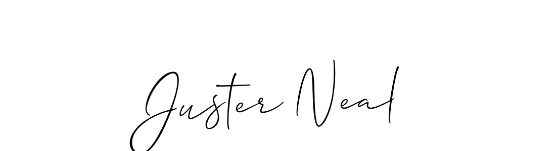 The best way (Allison_Script) to make a short signature is to pick only two or three words in your name. The name Juster Neal include a total of six letters. For converting this name. Juster Neal signature style 2 images and pictures png