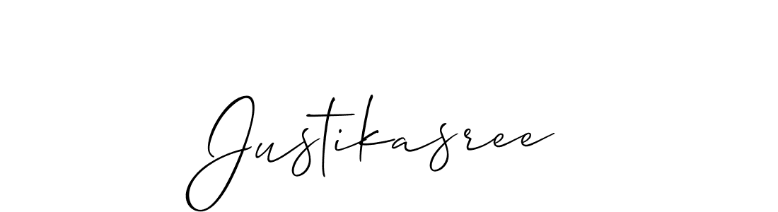 Make a short Justikasree signature style. Manage your documents anywhere anytime using Allison_Script. Create and add eSignatures, submit forms, share and send files easily. Justikasree signature style 2 images and pictures png