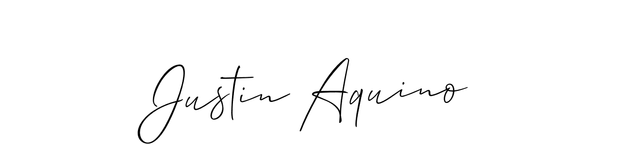 How to Draw Justin Aquino signature style? Allison_Script is a latest design signature styles for name Justin Aquino. Justin Aquino signature style 2 images and pictures png