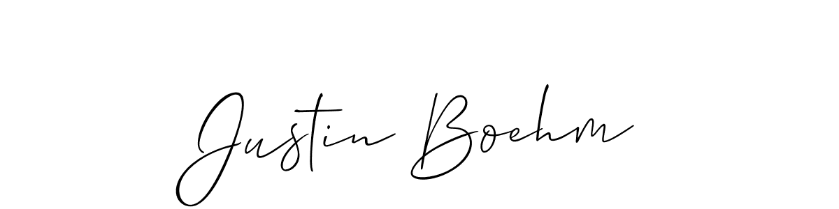 Design your own signature with our free online signature maker. With this signature software, you can create a handwritten (Allison_Script) signature for name Justin Boehm. Justin Boehm signature style 2 images and pictures png