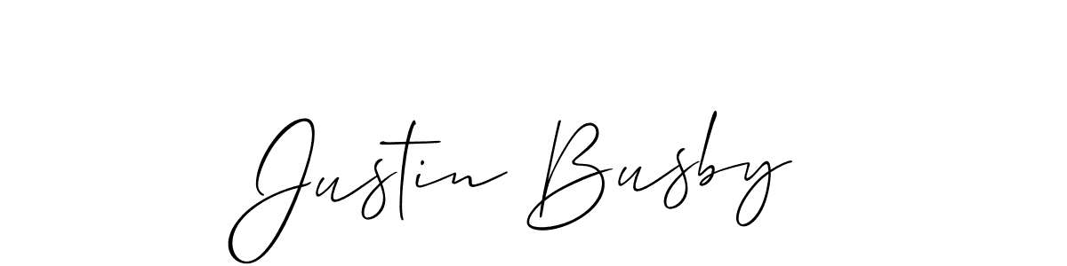 How to make Justin Busby signature? Allison_Script is a professional autograph style. Create handwritten signature for Justin Busby name. Justin Busby signature style 2 images and pictures png