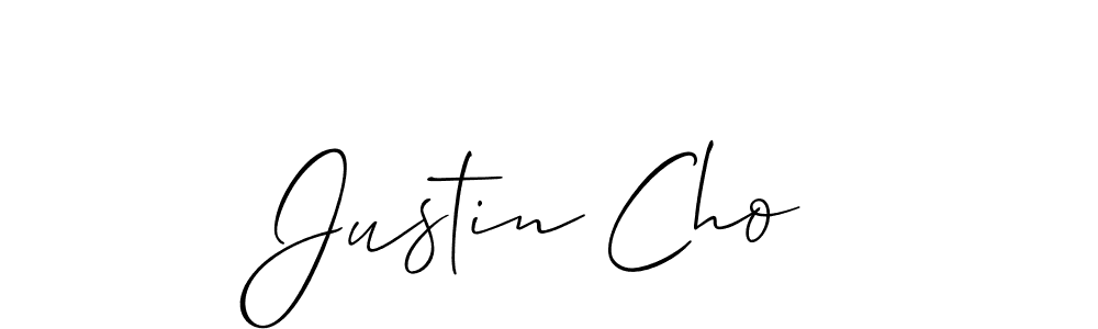 Use a signature maker to create a handwritten signature online. With this signature software, you can design (Allison_Script) your own signature for name Justin Cho. Justin Cho signature style 2 images and pictures png