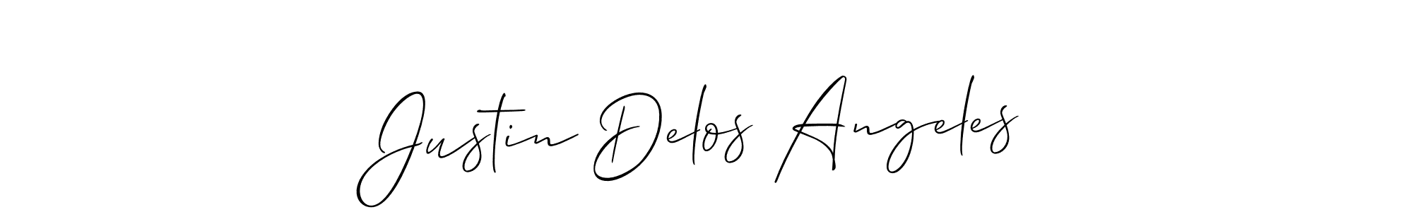 Allison_Script is a professional signature style that is perfect for those who want to add a touch of class to their signature. It is also a great choice for those who want to make their signature more unique. Get Justin Delos Angeles name to fancy signature for free. Justin Delos Angeles signature style 2 images and pictures png