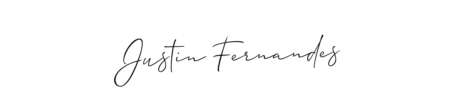 Use a signature maker to create a handwritten signature online. With this signature software, you can design (Allison_Script) your own signature for name Justin Fernandes. Justin Fernandes signature style 2 images and pictures png