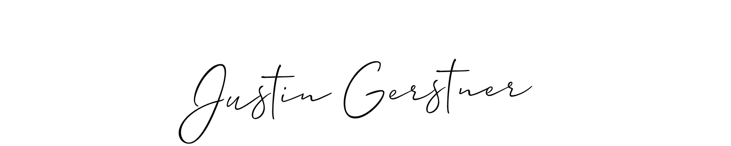 The best way (Allison_Script) to make a short signature is to pick only two or three words in your name. The name Justin Gerstner include a total of six letters. For converting this name. Justin Gerstner signature style 2 images and pictures png