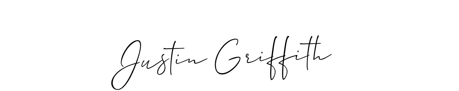 The best way (Allison_Script) to make a short signature is to pick only two or three words in your name. The name Justin Griffith include a total of six letters. For converting this name. Justin Griffith signature style 2 images and pictures png