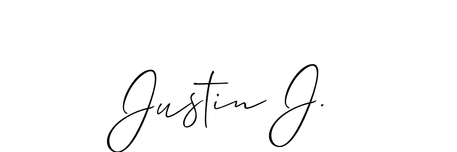 Also we have Justin J. name is the best signature style. Create professional handwritten signature collection using Allison_Script autograph style. Justin J. signature style 2 images and pictures png