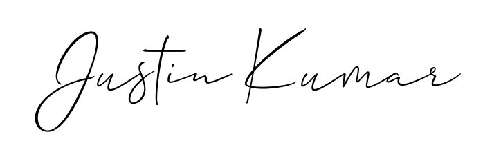 Elevate your brand with a stunning Justin Kumar eSignature. The Allison_Script style provides a balanced, flowing aesthetic for everyday signing. Justin Kumar signature style 2 images and pictures png