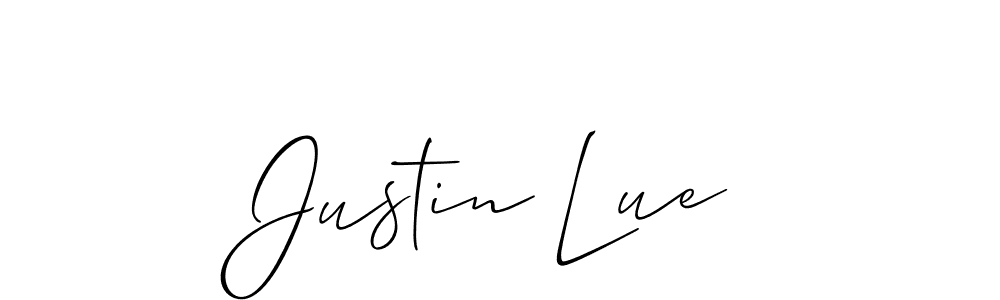 Create a beautiful signature design for name Justin Lue. With this signature (Allison_Script) fonts, you can make a handwritten signature for free. Justin Lue signature style 2 images and pictures png