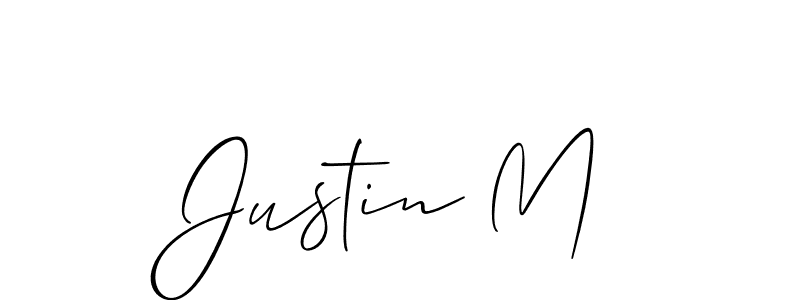 Make a beautiful signature design for name Justin M. With this signature (Allison_Script) style, you can create a handwritten signature for free. Justin M signature style 2 images and pictures png