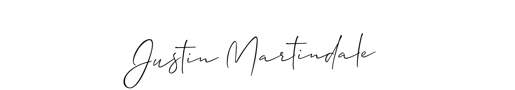 Use a signature maker to create a handwritten signature online. With this signature software, you can design (Allison_Script) your own signature for name Justin Martindale. Justin Martindale signature style 2 images and pictures png