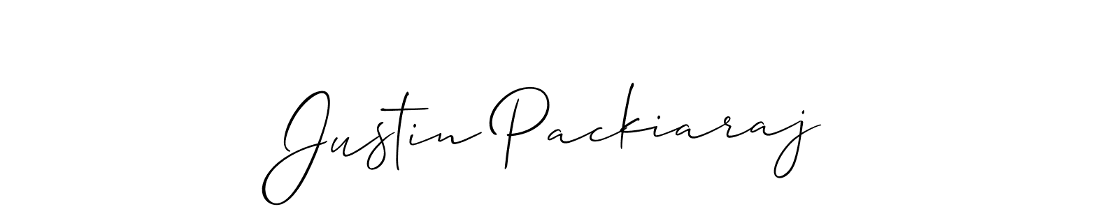 Design your own signature with our free online signature maker. With this signature software, you can create a handwritten (Allison_Script) signature for name Justin Packiaraj. Justin Packiaraj signature style 2 images and pictures png