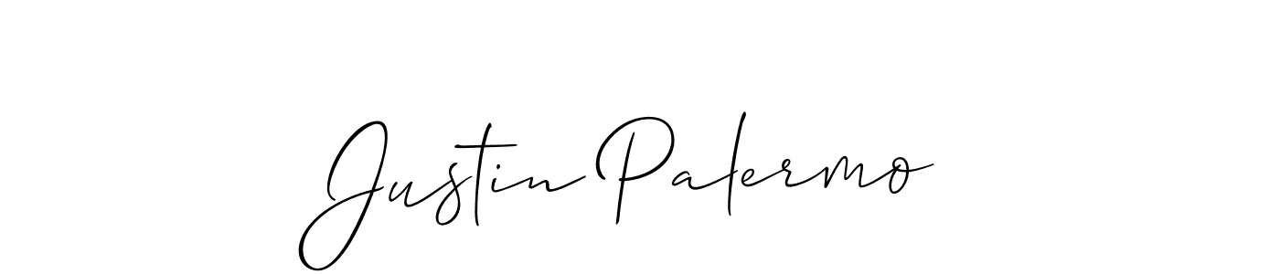 Make a beautiful signature design for name Justin Palermo. With this signature (Allison_Script) style, you can create a handwritten signature for free. Justin Palermo signature style 2 images and pictures png