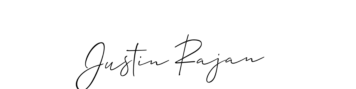 How to make Justin Rajan signature? Allison_Script is a professional autograph style. Create handwritten signature for Justin Rajan name. Justin Rajan signature style 2 images and pictures png