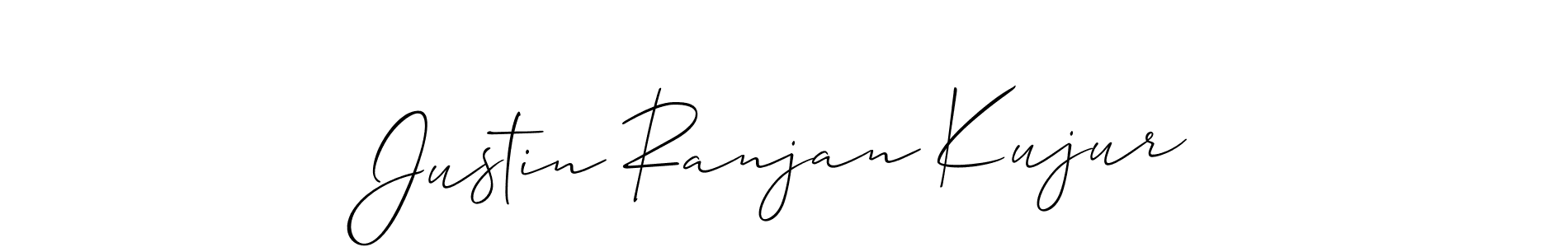 Design your own signature with our free online signature maker. With this signature software, you can create a handwritten (Allison_Script) signature for name Justin Ranjan Kujur. Justin Ranjan Kujur signature style 2 images and pictures png