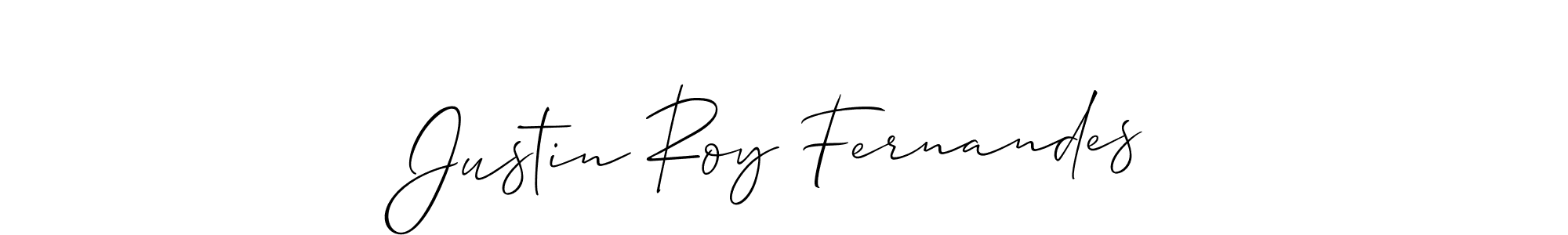 Justin Roy Fernandes stylish signature style. Best Handwritten Sign (Allison_Script) for my name. Handwritten Signature Collection Ideas for my name Justin Roy Fernandes. Justin Roy Fernandes signature style 2 images and pictures png