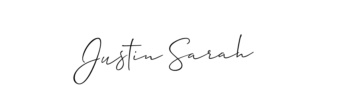 Design your own signature with our free online signature maker. With this signature software, you can create a handwritten (Allison_Script) signature for name Justin Sarah. Justin Sarah signature style 2 images and pictures png