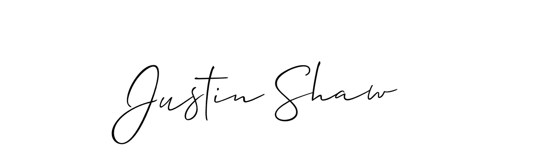 Design your own signature with our free online signature maker. With this signature software, you can create a handwritten (Allison_Script) signature for name Justin Shaw. Justin Shaw signature style 2 images and pictures png